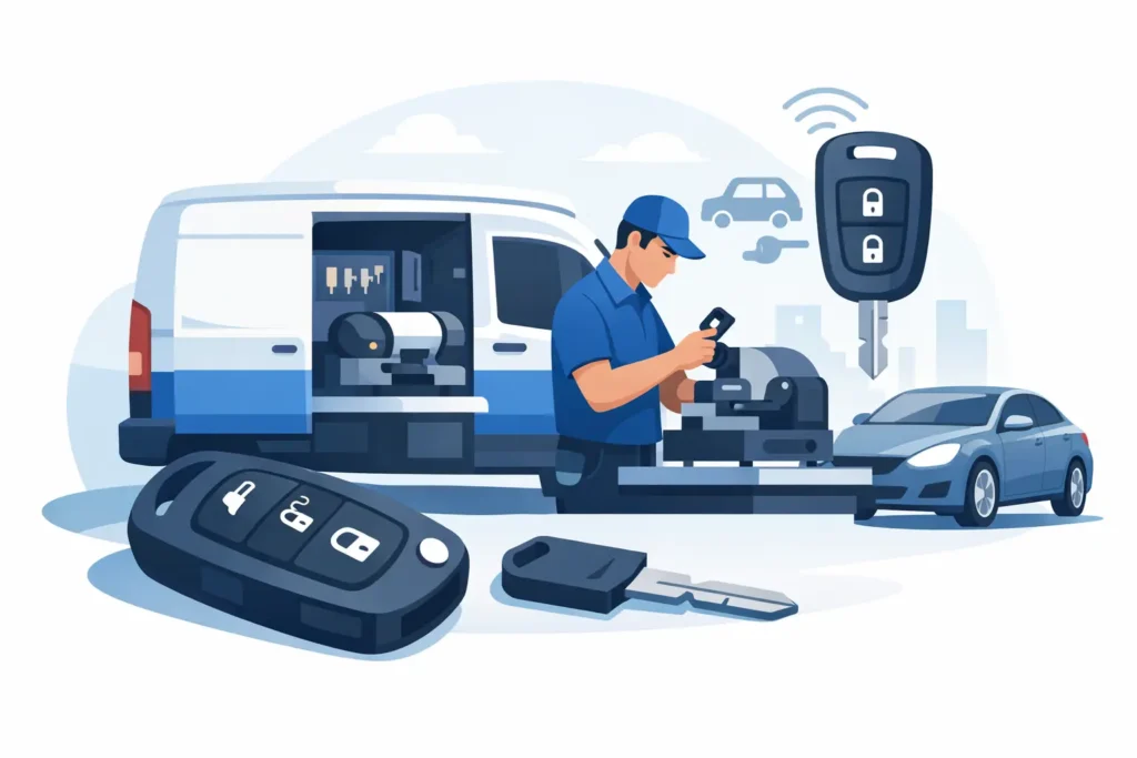 Service mobile de taillage de clés automobiles