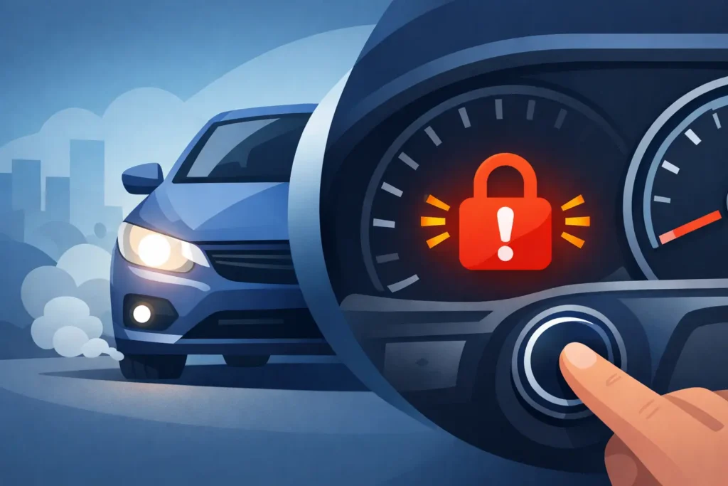 Voiture démarre puis voyant sécurité clignote